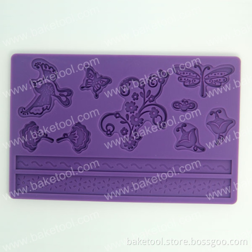 Butterfliers Shape Silicone Mold for Cake Fondant Decorating